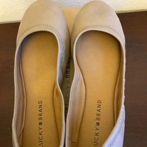 Taupe Lucky Brand Ballet Flats